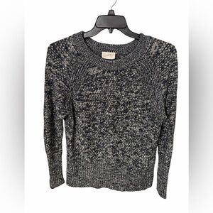 Universal Thread Cotton Marled Chunky Knit Sweater Blue Gray Cabin Cozy L